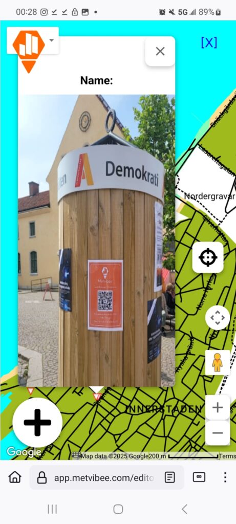 Metvibee QR code for participatory urban design